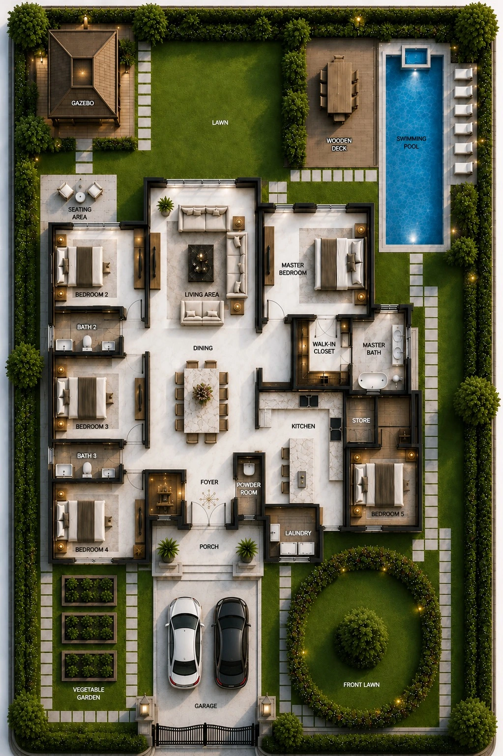 5 BHK+ floor plan